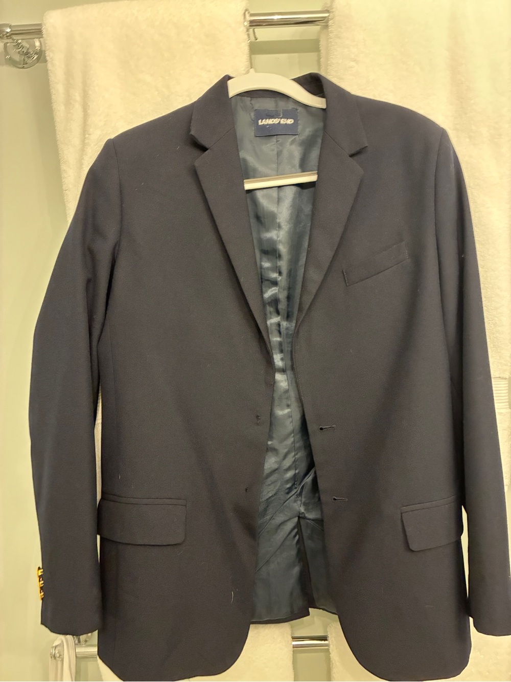 Lands' End Youth Dark Navy Sport Coat - Two-Button Blazer